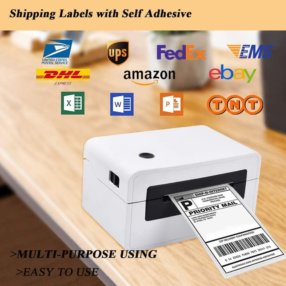 1000 4″x6″ Fanfold Direct Thermal Shipping Labels for Zebra and Rollo Printers