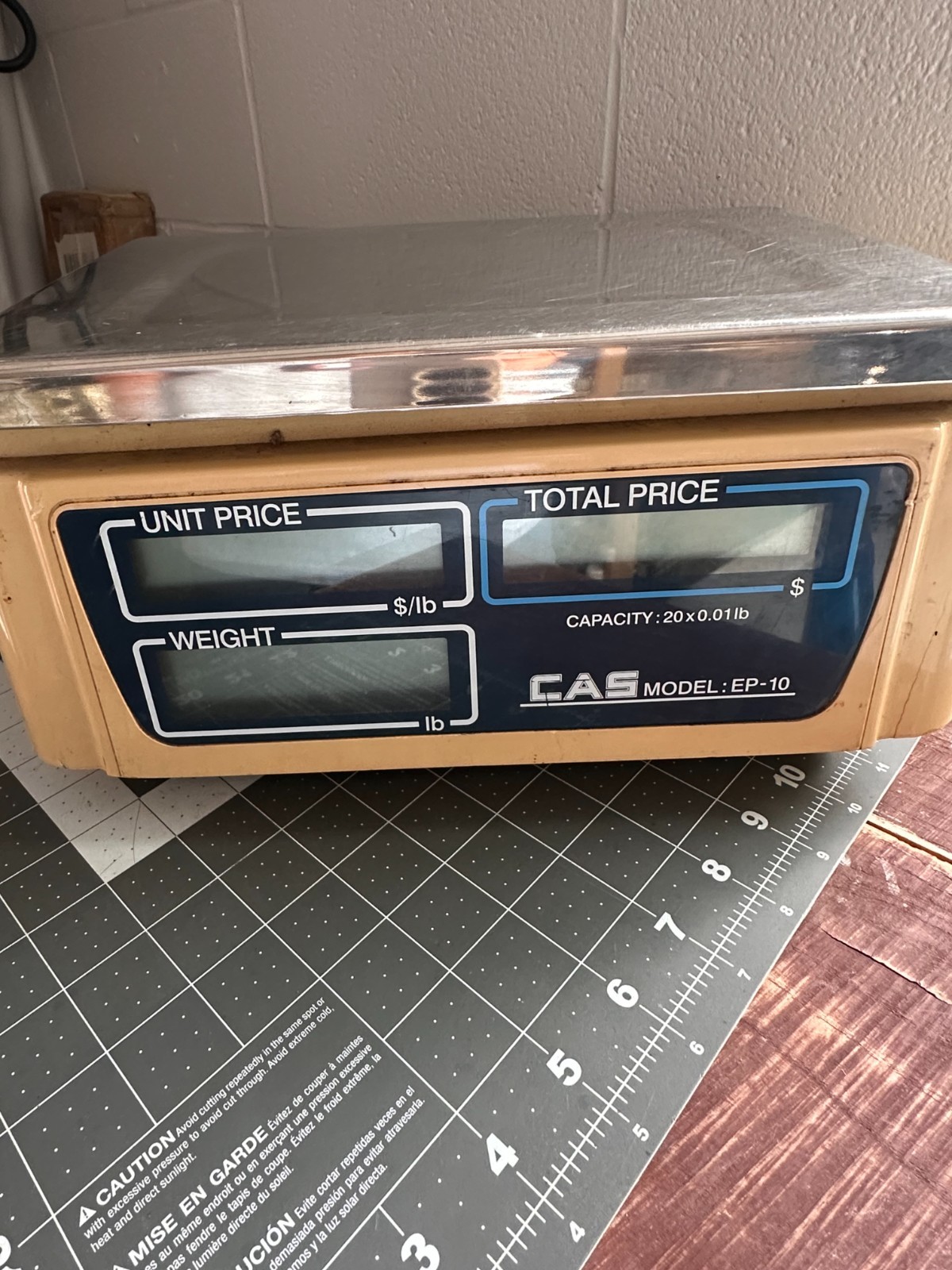WORKING CAS EP-10 Electronic Bench Counting Scale 20 lb x 0.1 lb Digital Retail