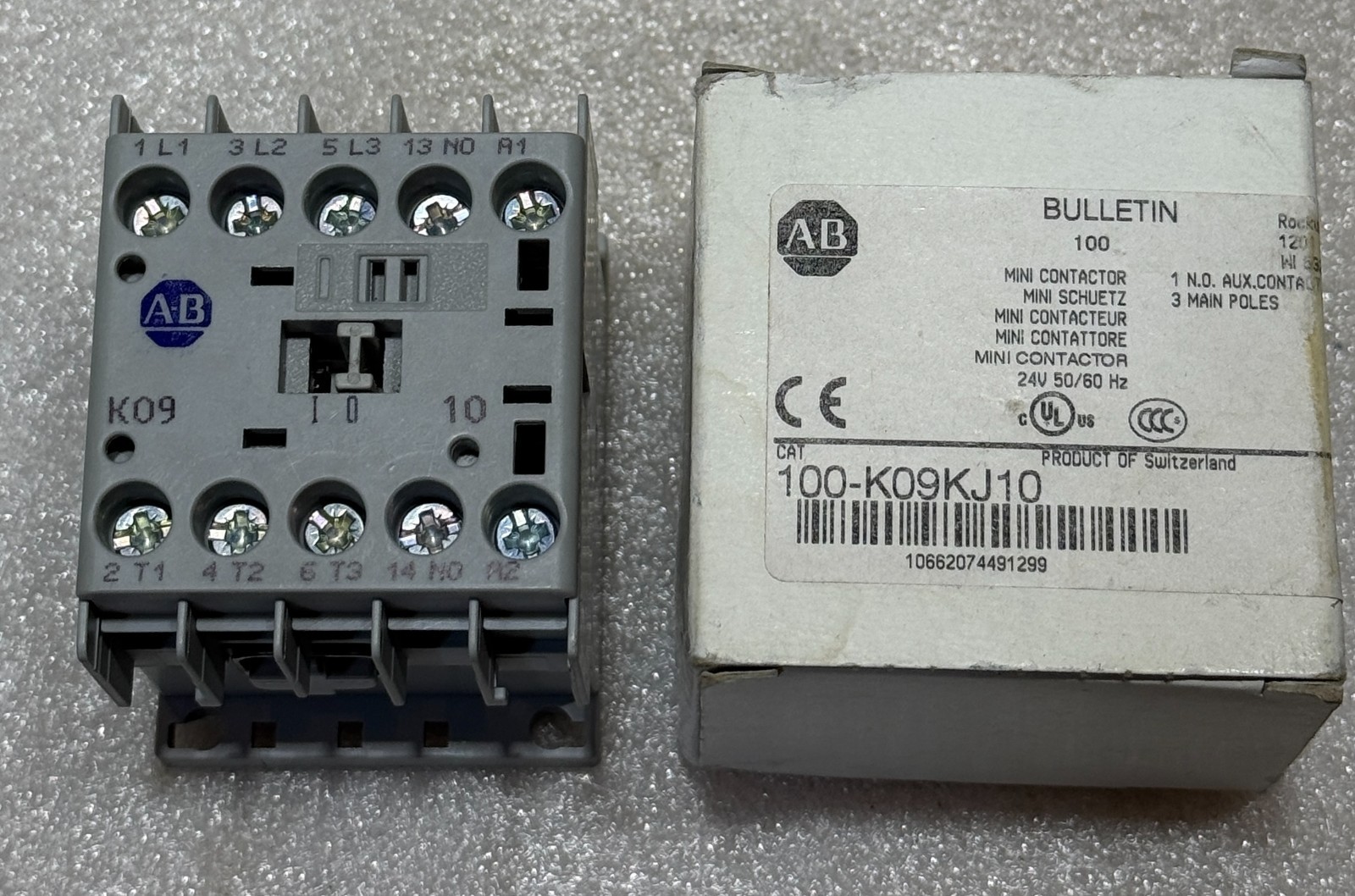 ALLEN-BRADLEY Mini contactor 100-K09*10 24V 50/60HZ 100-K09KJ10
