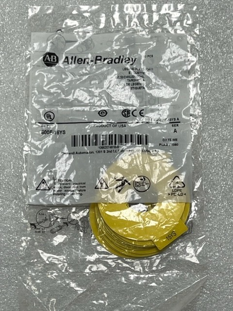 Bag of 10 pcs – 800F-15YS Ser A 60mm Legend Plate New in Sealed Bag