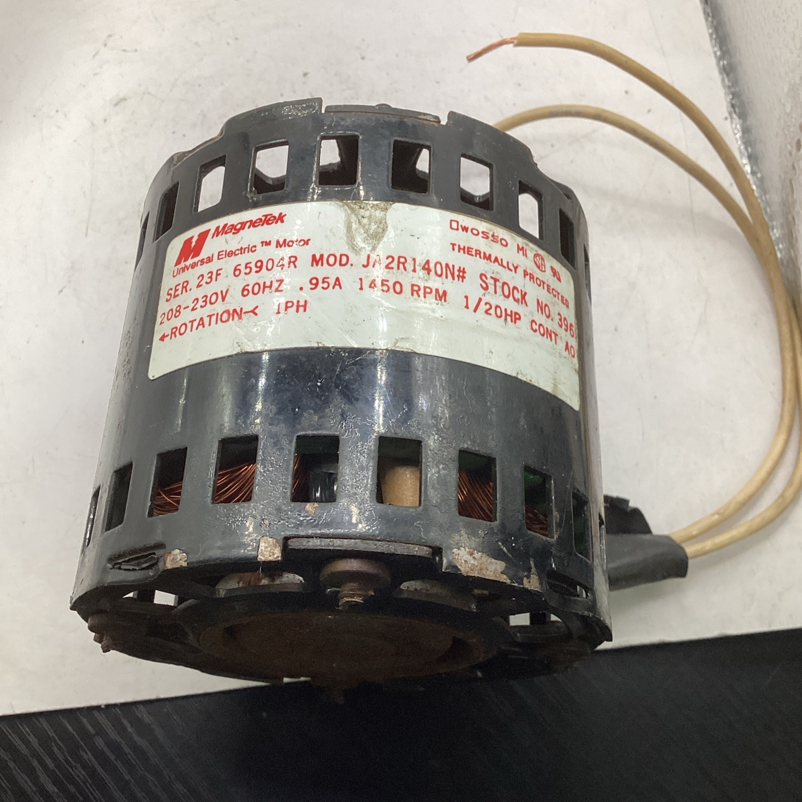 Magnetek 396 JA2R140N 1/20 HP 1450 RPM Universal Electric Motor USED