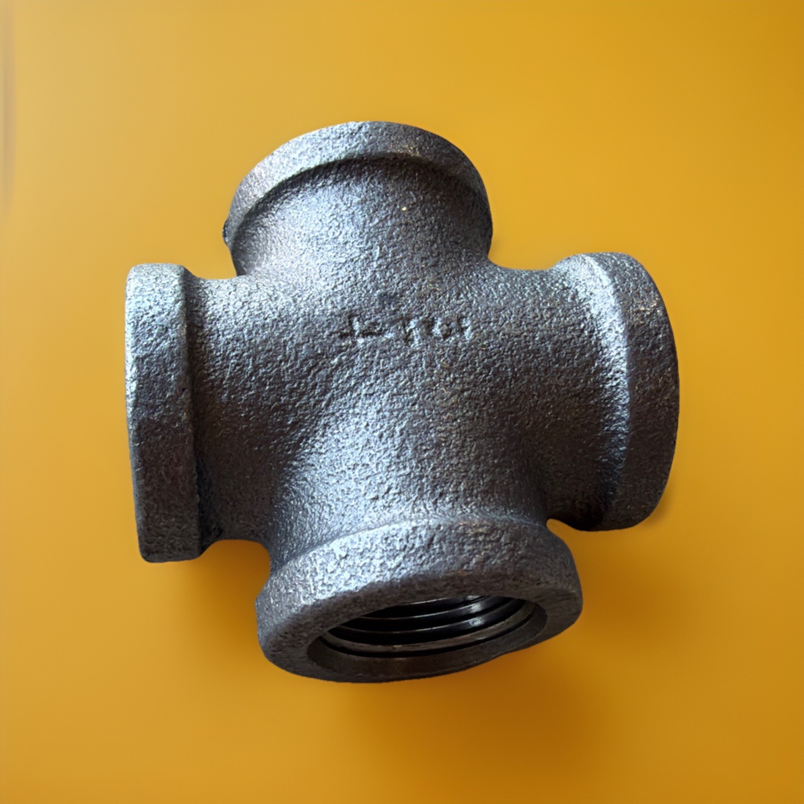 🔥3/4″ Black Malleable Iron Cross Pipe Fitting 4-Way Threaded Cross ~ 5 Units🔥