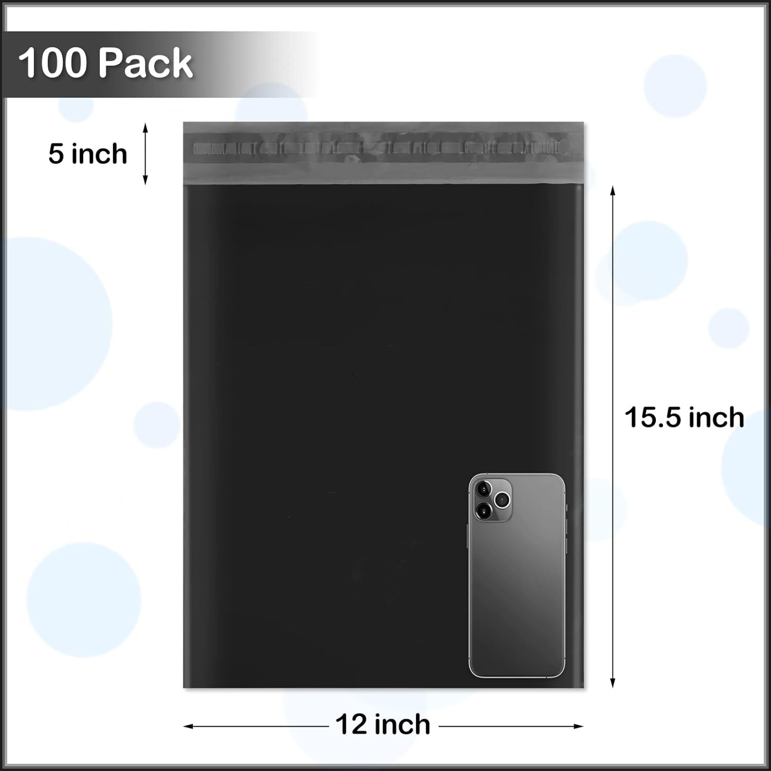 Ultra Heavy Duty 5MIL Poly Mailers Shipping Mailing Poly Bags 12in X 15.5in
