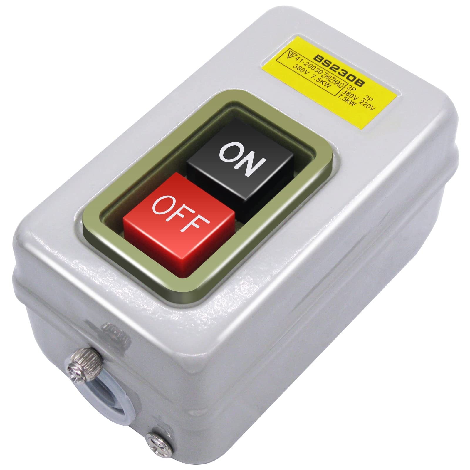 AC 220V 380V Push Button Switch Start Stop Motor Control Station 10A