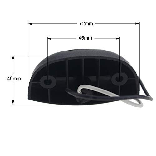 3″x1.6″ Surface-Mount 4 LED Trailer License Plate Lights Black 10V-30V DOT/SAE