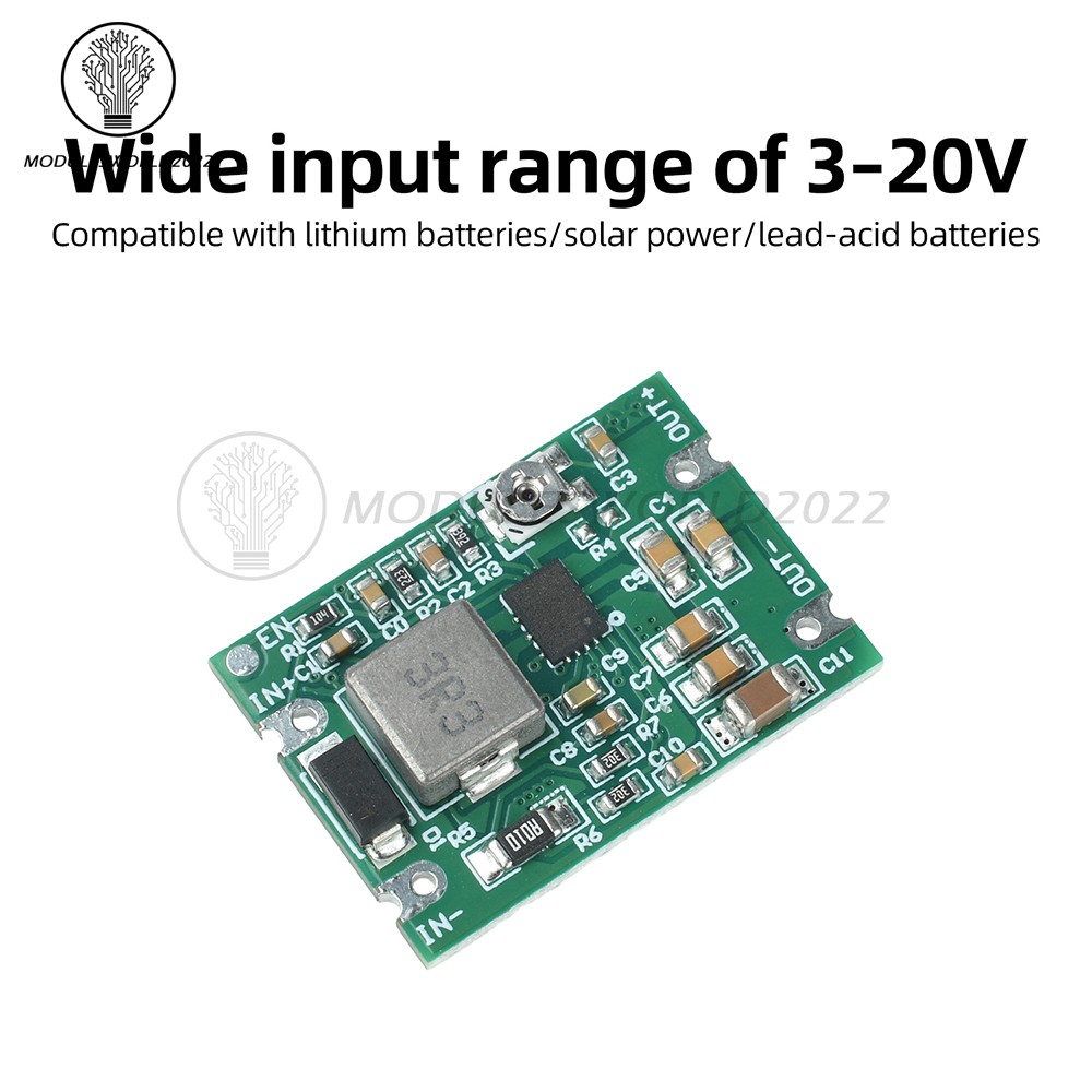 DC 3–20V to 1.2–18V Buck-Boost Module Regulated Power Supply Module for Battery