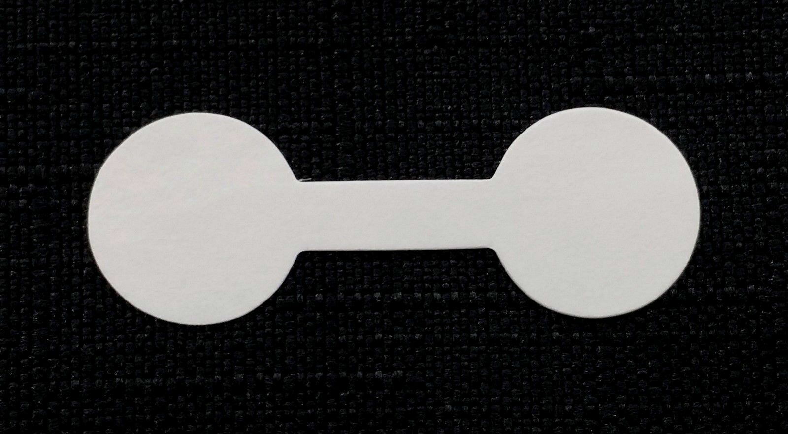 1000 PCS White Price Tags Stickers, Jewelry Round Barbell Labels Dumbbell Tags