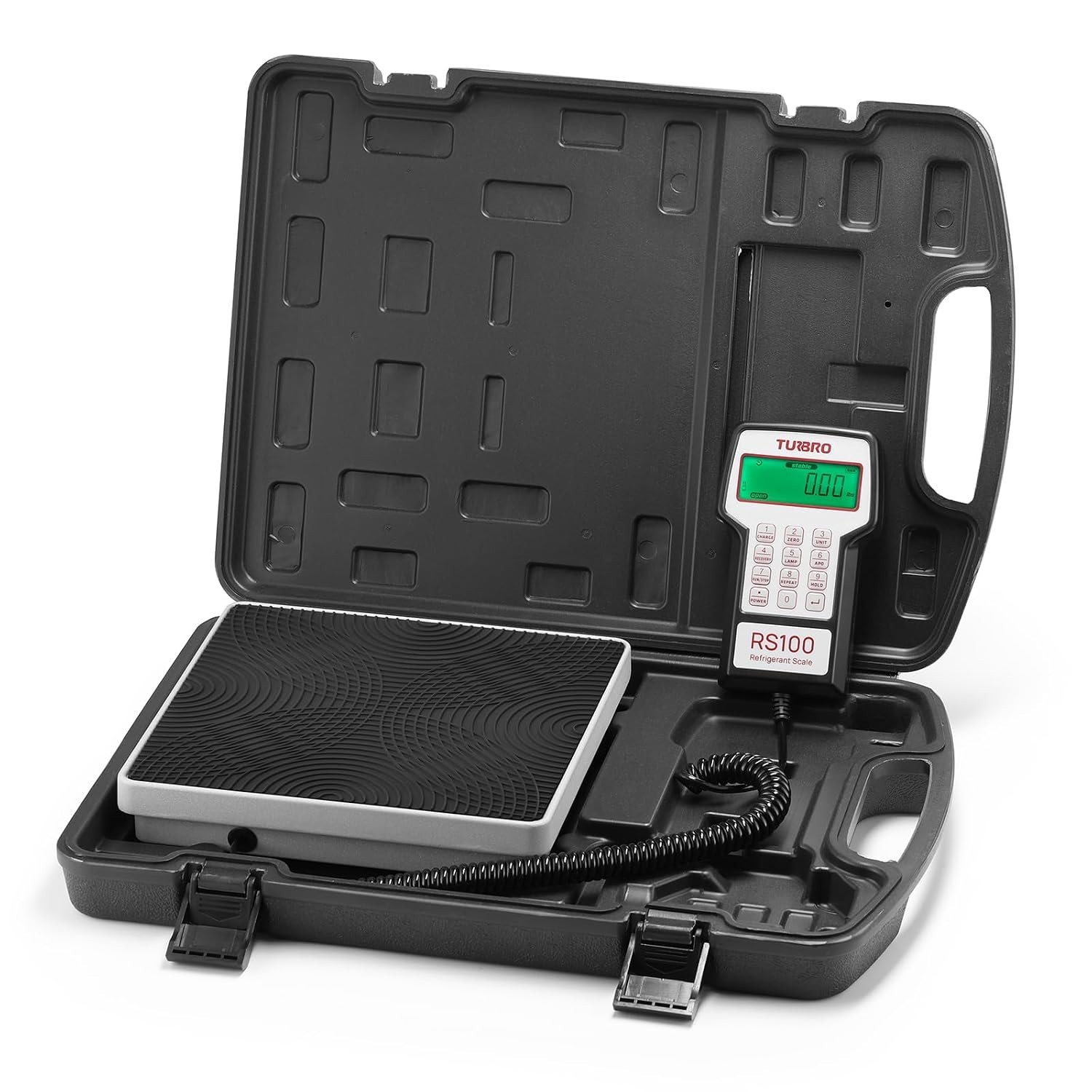 Digital Refrigerant Scale 220 lb HVAC Freon Charging Recovery w/ Remote
