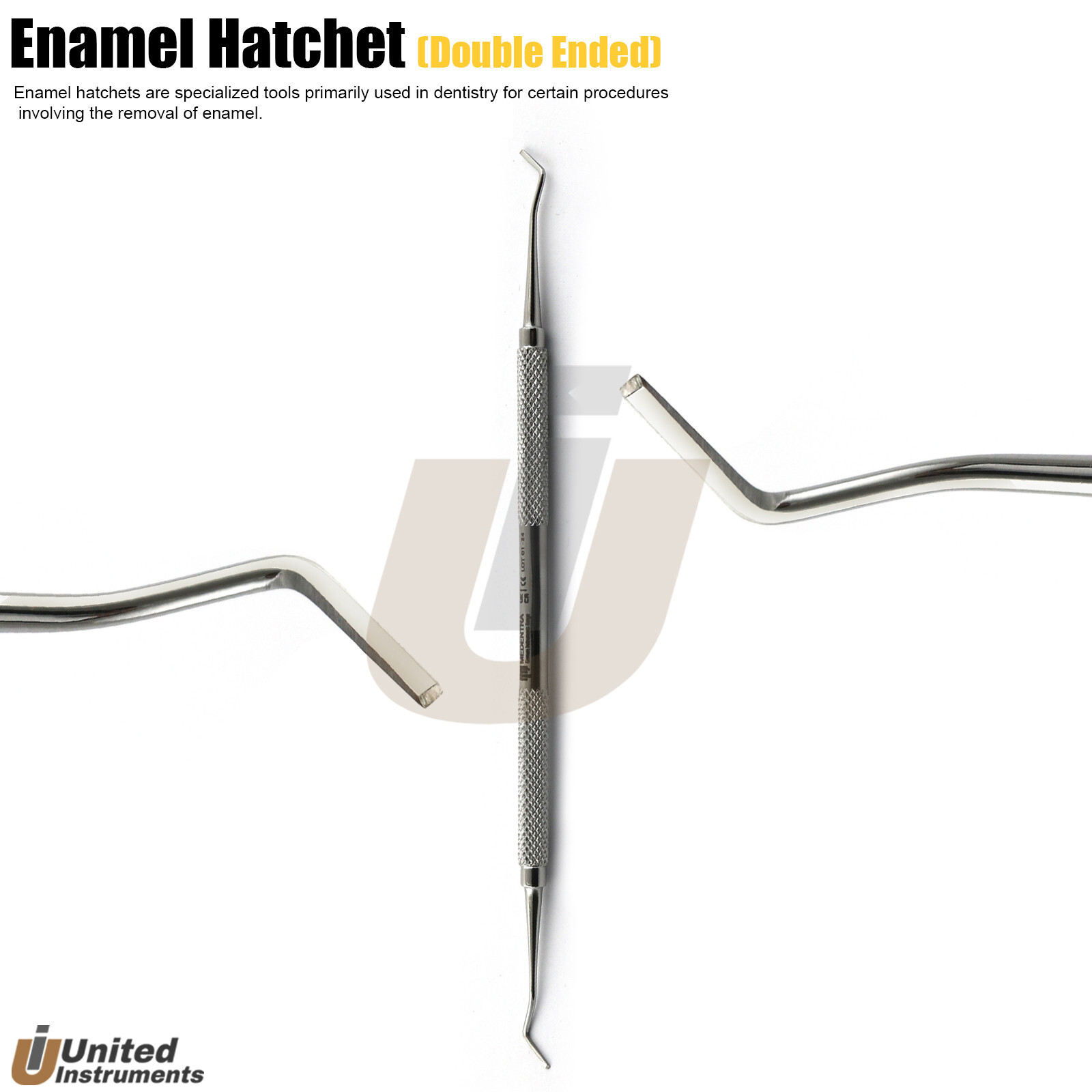 Dental Hatchet Chisel Enamel Margin Trimmer Scaler Beveled Tip Double Ended