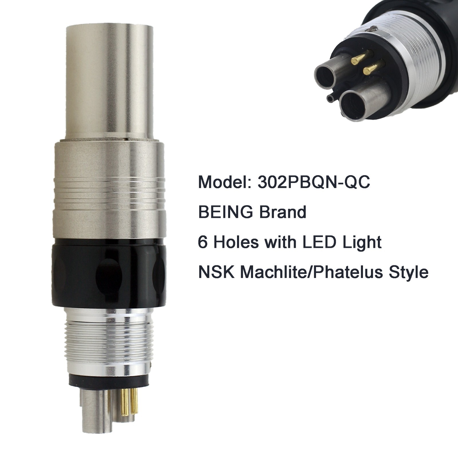 BEING Dental 45 Degree Surgical LED Handpiece High Speed KaVo NSK Coupler 6 Pin