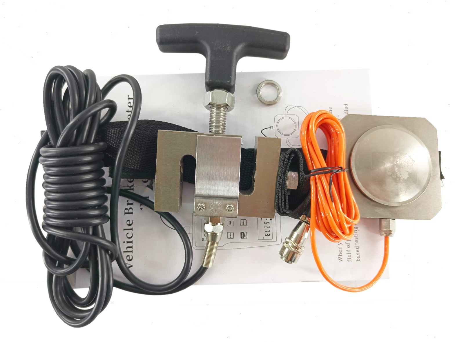 Handbrake Force Tester Gauge Meter with Accuracy ±0.5%FS ±1 Digit Unit kgf N Lbf