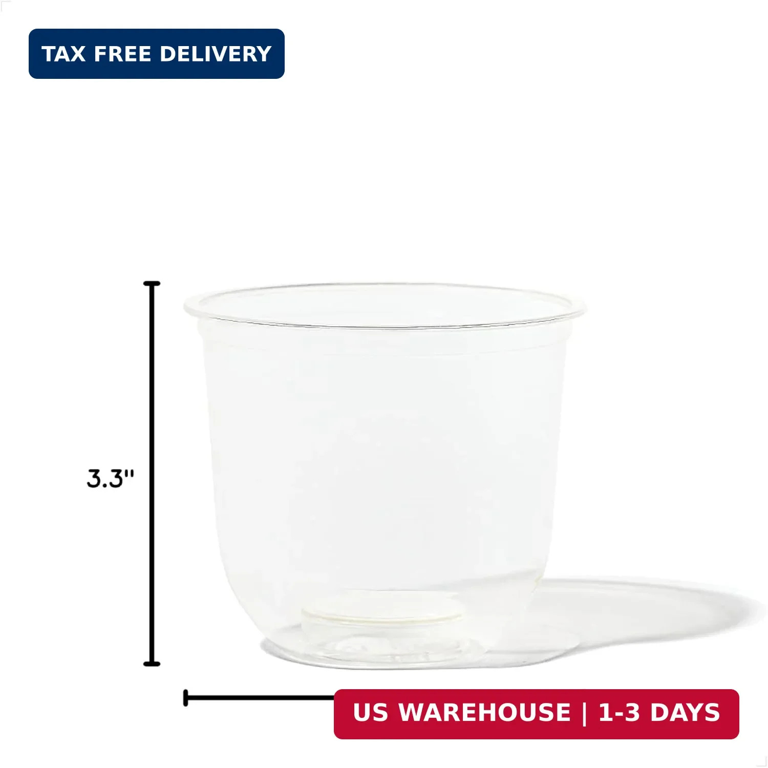 TOSSWARE NATURAL Arc – Plant Based Clear Cold Cups 12 oz – Plastic Alternative f