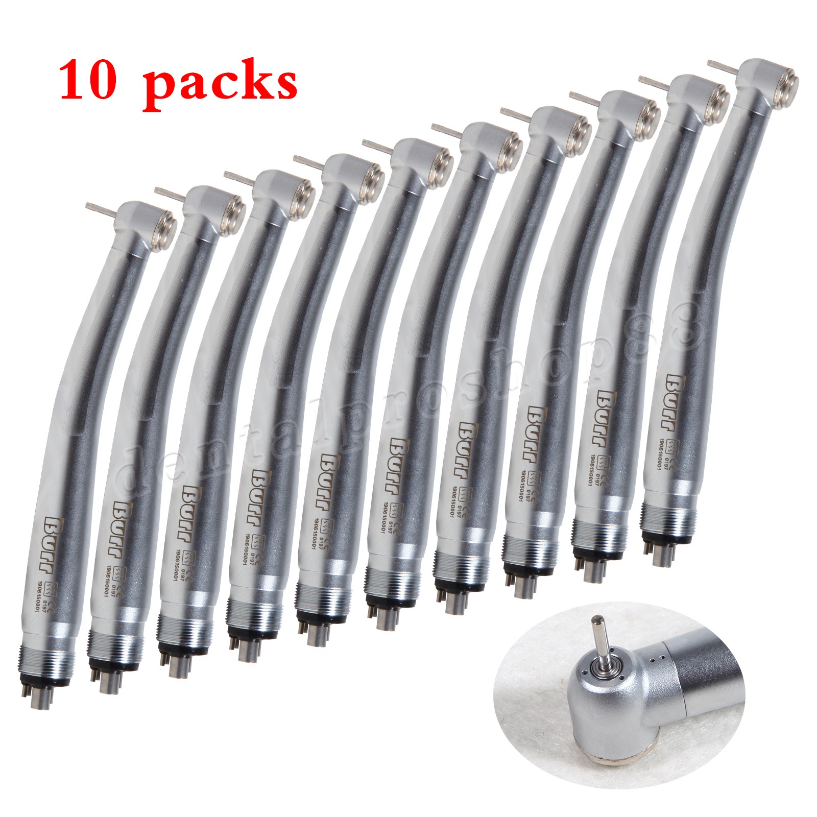 10X High Speed Handpiece 4 Holes Turbine 3-Spray U3BM Turbina Dental