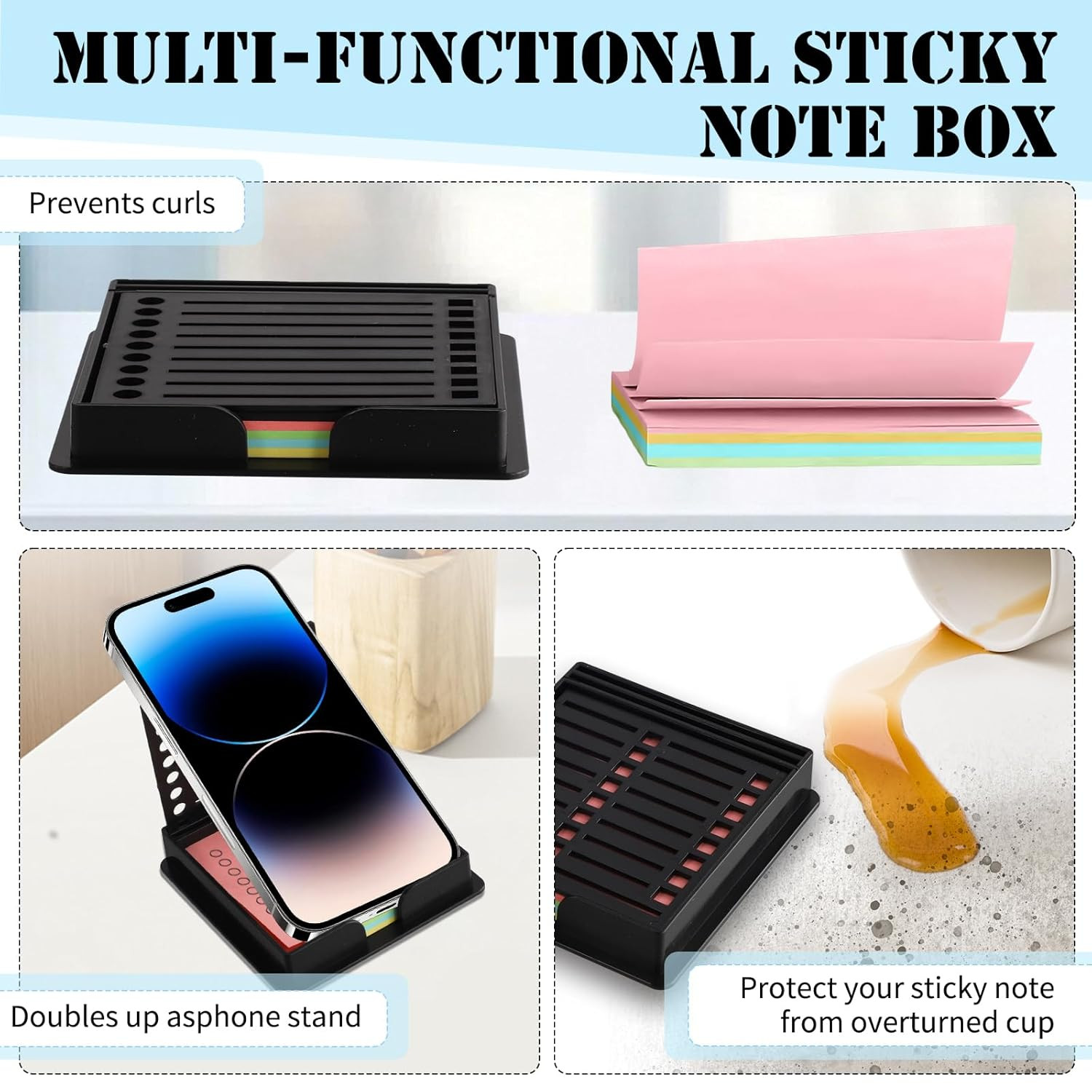 Sticky Note Stencil, Sticky Note Stencil and Holder, Post It Stencils, with Five