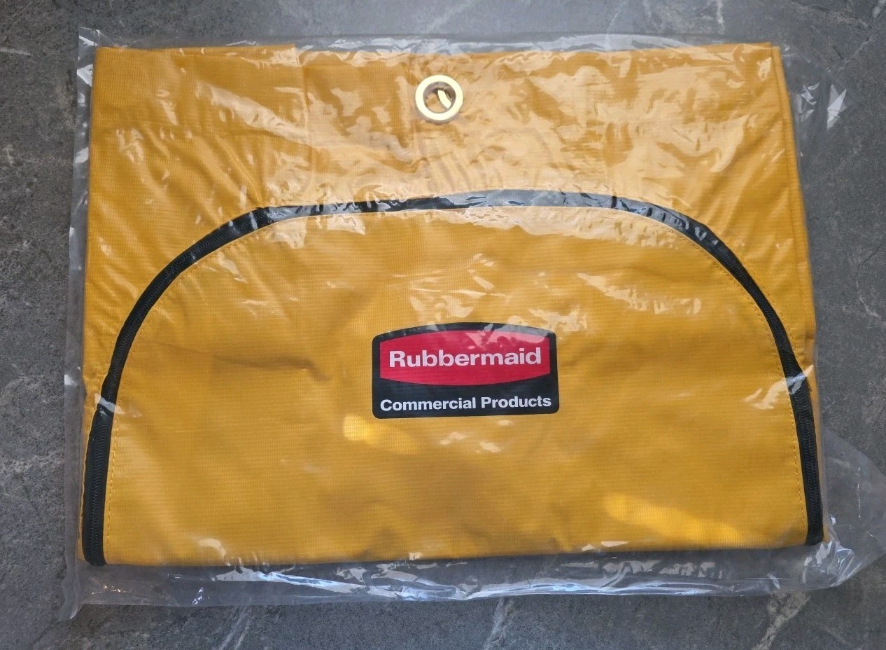 Rubbermaid Janitorial Cleaning Yellow Cart Bag Professional 1966719 24 Gallon