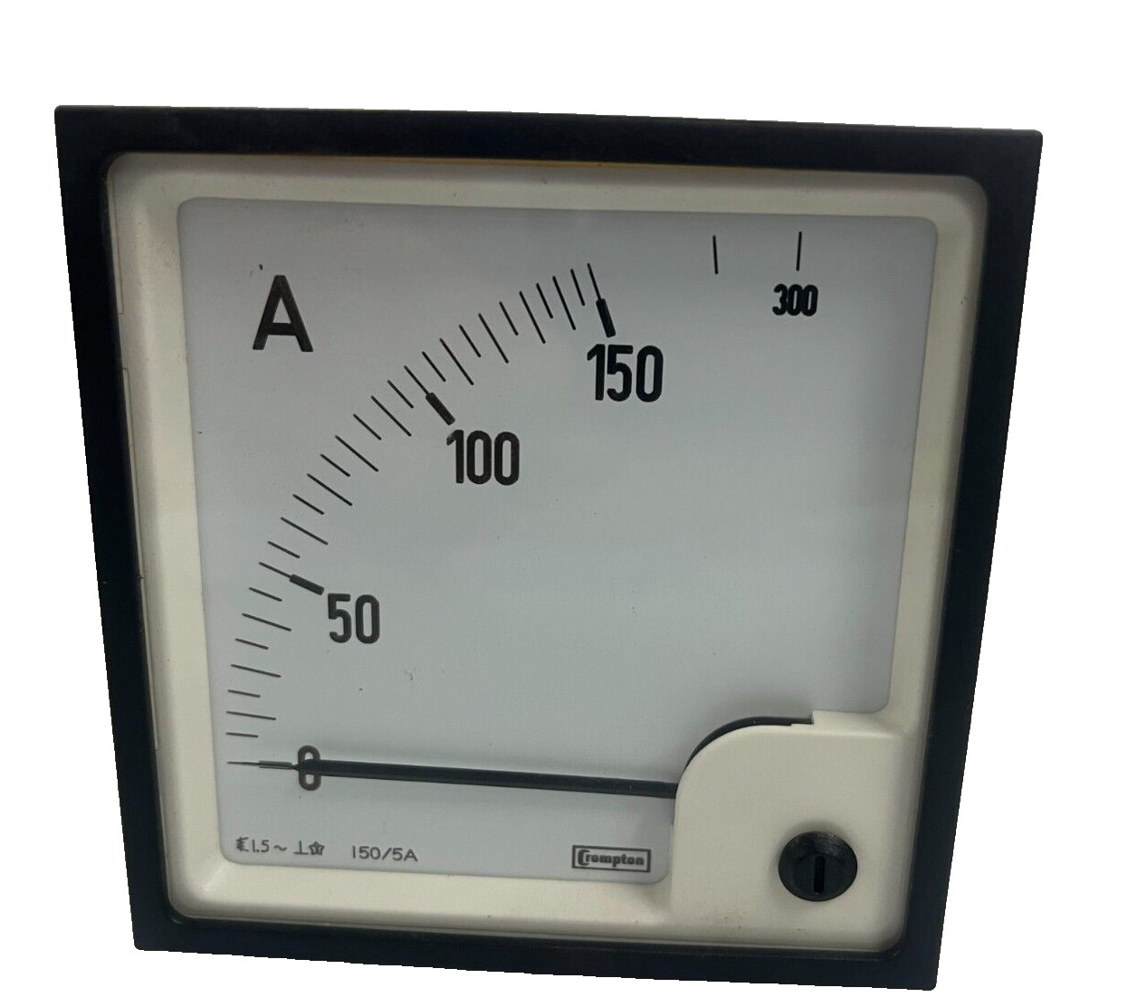 Crompton Instruments E244-022A Panel Meter Range 0/5/10 AMPS AC SCALED 0/150/300