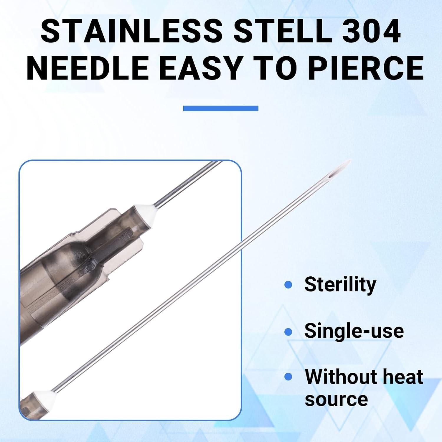 Individually Wrapped 22Ga 1.5IN Disposable Needles for Laboratory and Industry