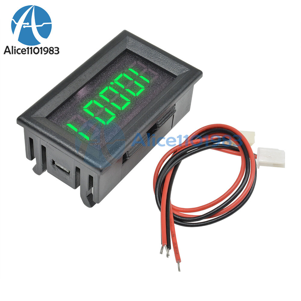 Green LED 5 Digit DC 0-4.3000-33.000V Digital Voltmeter Voltage Meter Car Panel