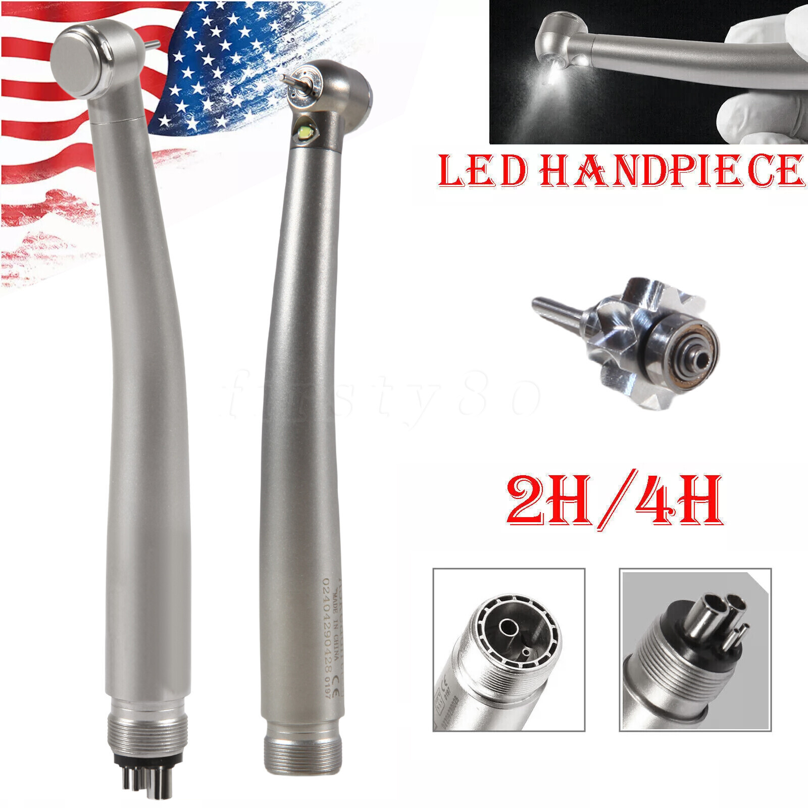 Estilo NSK Dental Pieza mano LED de alta velocidad Pana MAX EK LED 2/ 4Hole USA
