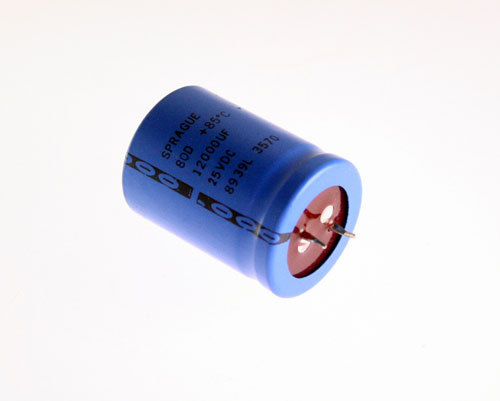(8pcs) 12000uF 25V DC Snap In Mount Electrolytic Capacitor 80D123P025KD5