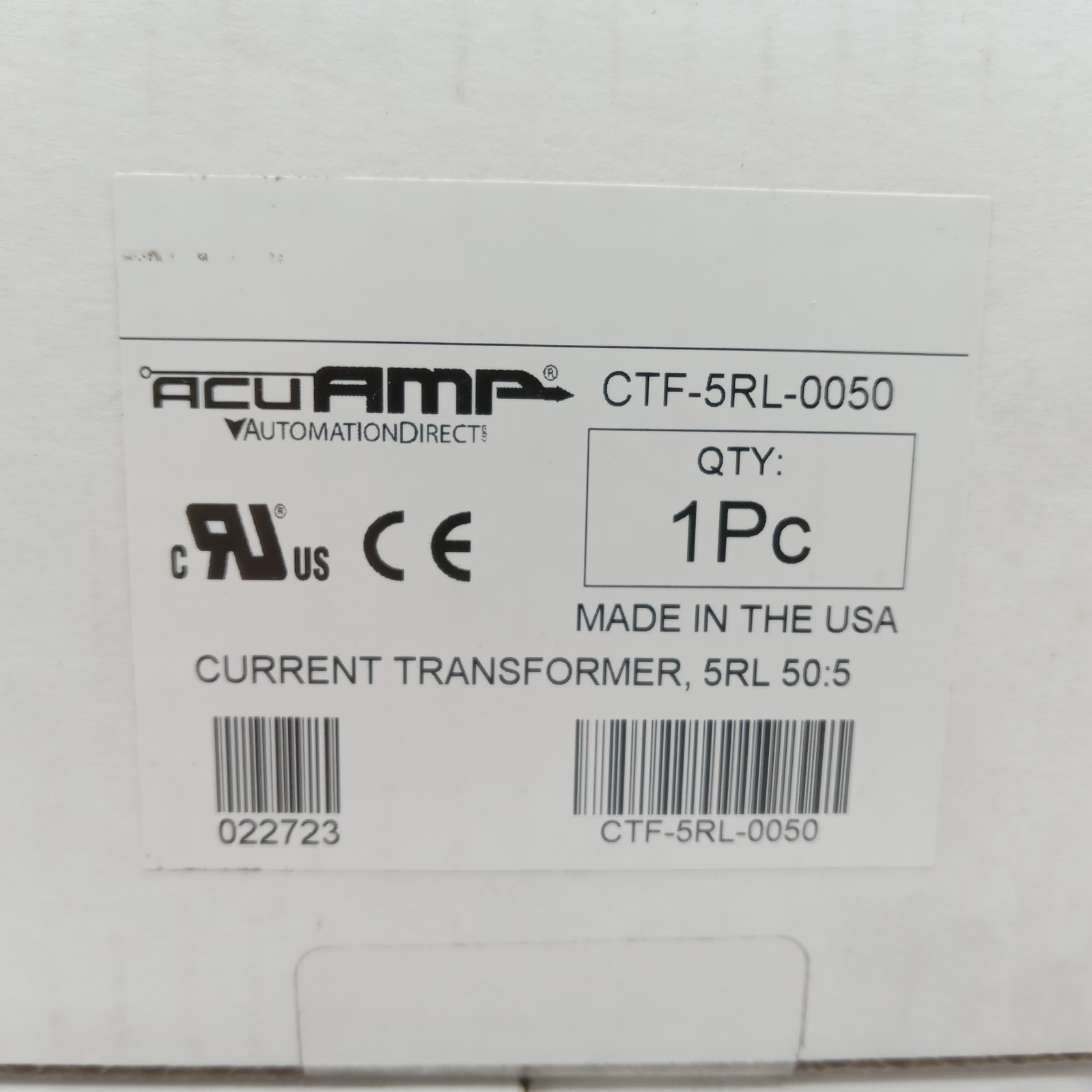 AcuAmp CTF-5RL-0050 50:5 Current Transformer Lot of 3