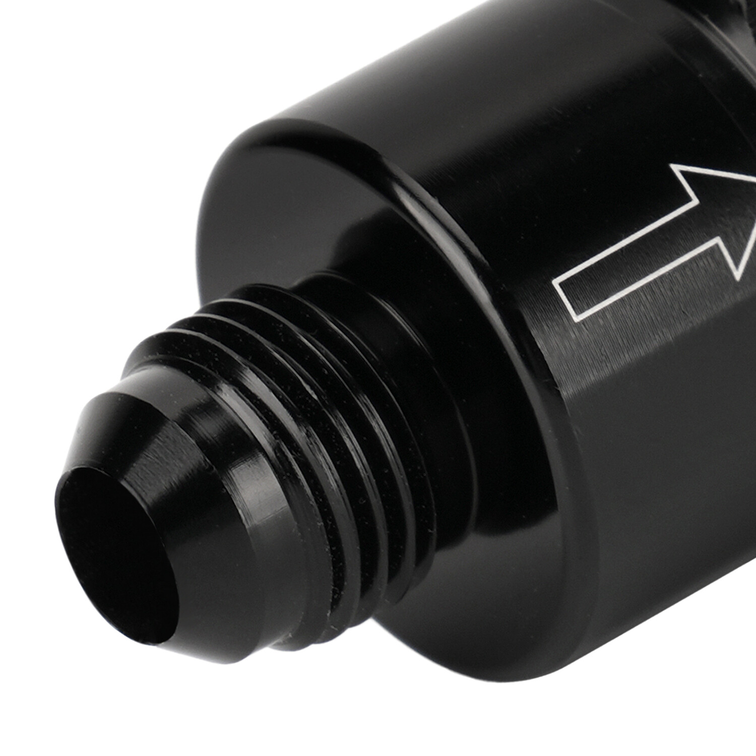 6AN Non Return One Way Inline Check Valve Fitting Aluminum-Black