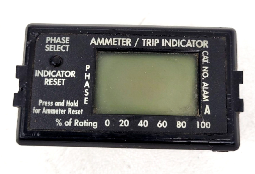 ALAM Square D Ammeter/Trip Indicator W/New Battery- Next Day Option