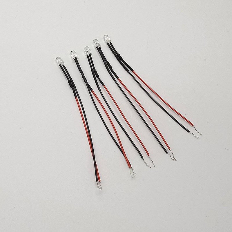 3mm/5mm DC 5-12V LED Bulb Pre-Wired Ultra Bright Emitting Diodes 20cm Pre Wire