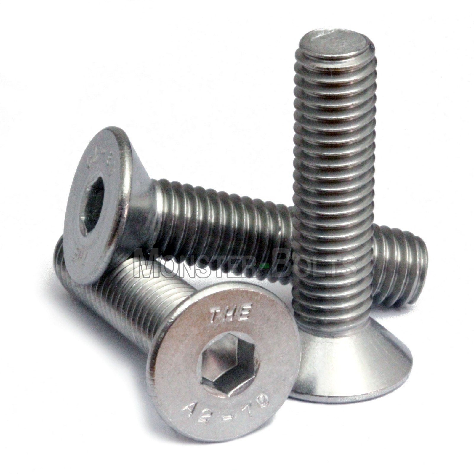 #8-32 Stainless Steel Flat Head Socket Caps Screws, Inch SAE Countersunk 18-8 A2