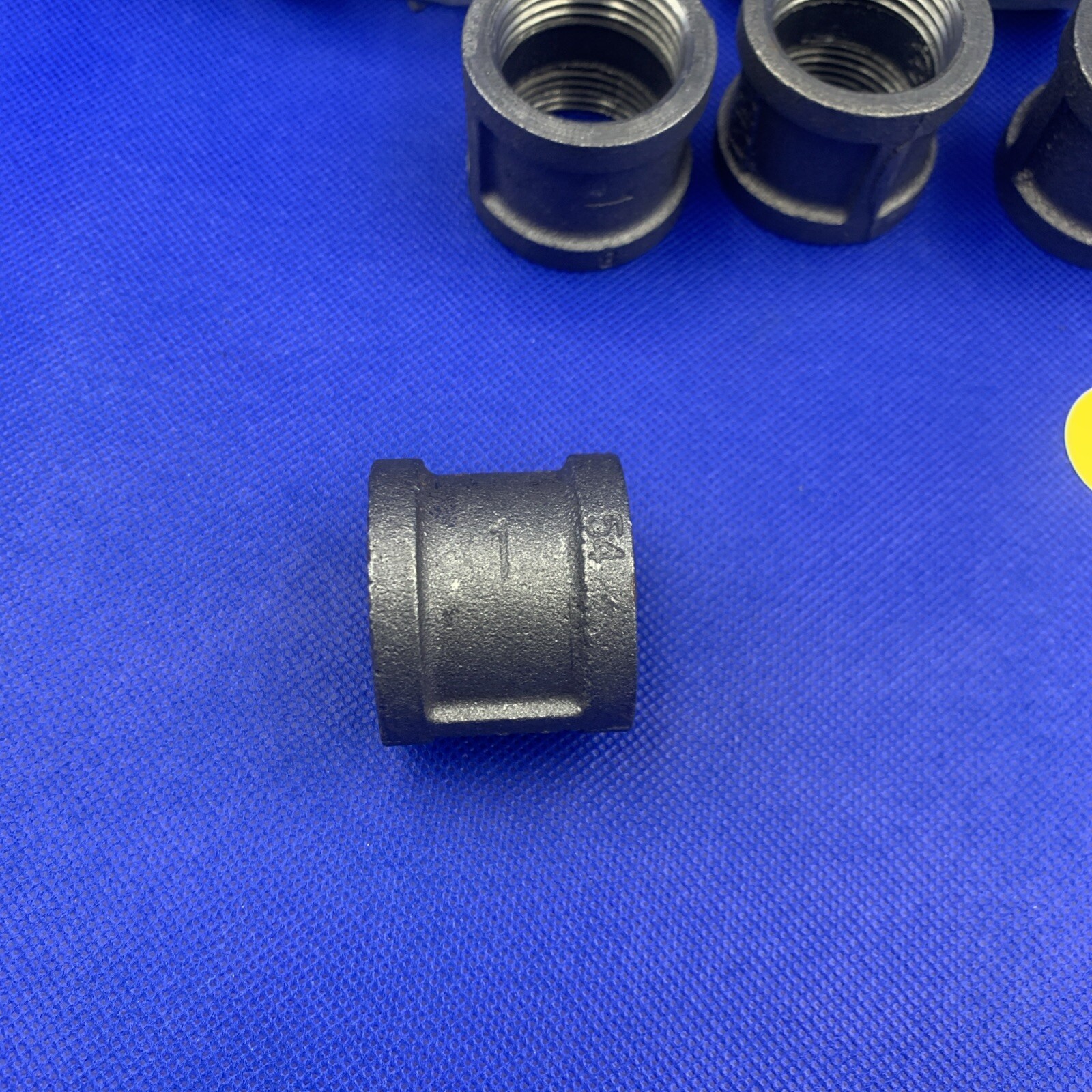 🔥12x Black Malleable Iron Cast Pipe Fitting 1″ Inch Coupling DIY Pipe Furniture