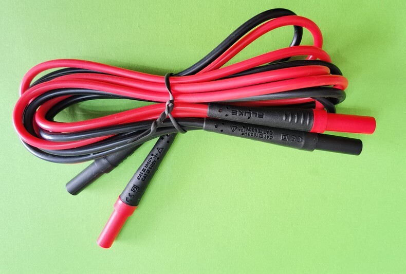 1PC New Fluke TL221 SureGrip Test Leads 1.5M 5FT Black Red Multimeter Cable