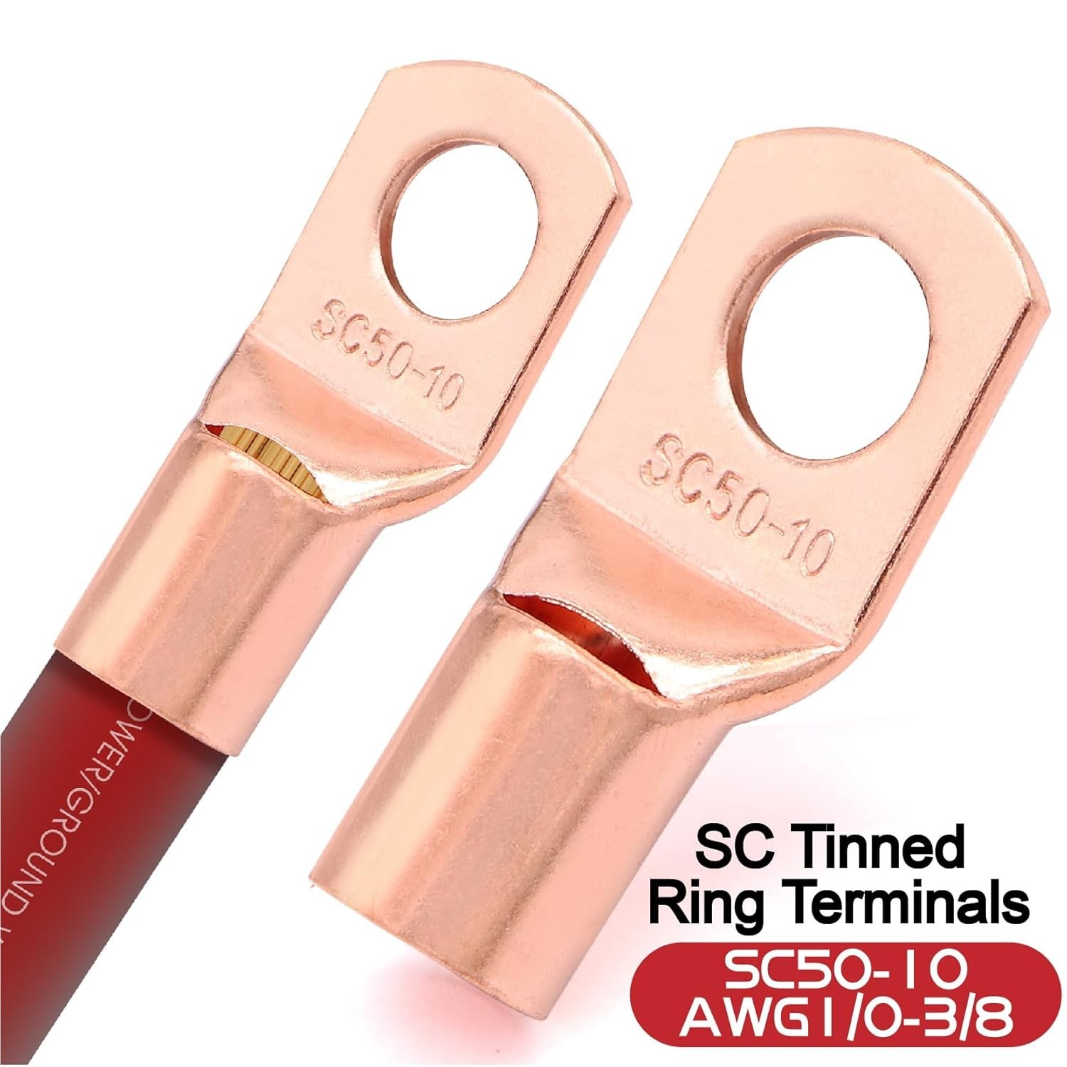 High Performance 40FT 0 GA Battery Cable with Terminal Connectors for Automotive