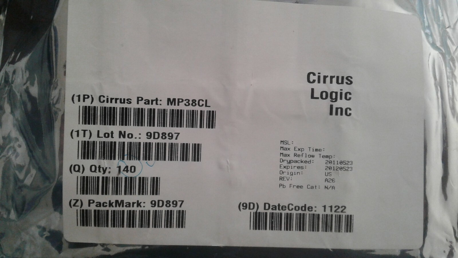 (1pc0 MP38CL, CIRRUS LOGIC , IC OPAMP POWER 1 CIRCUIT 30DIP