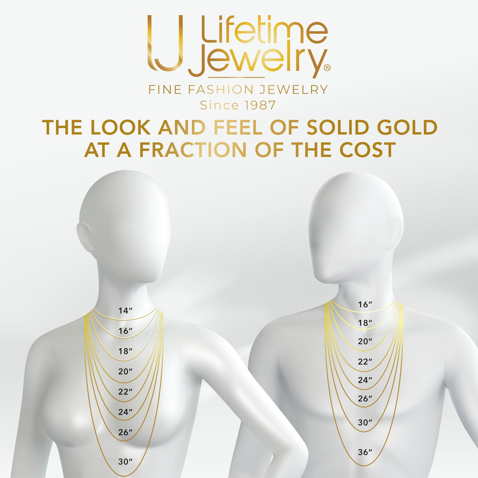 LIFETIME JEWELRY 5mm Cuban Link Chain Necklace for Women and Men 24k Gold Pla…