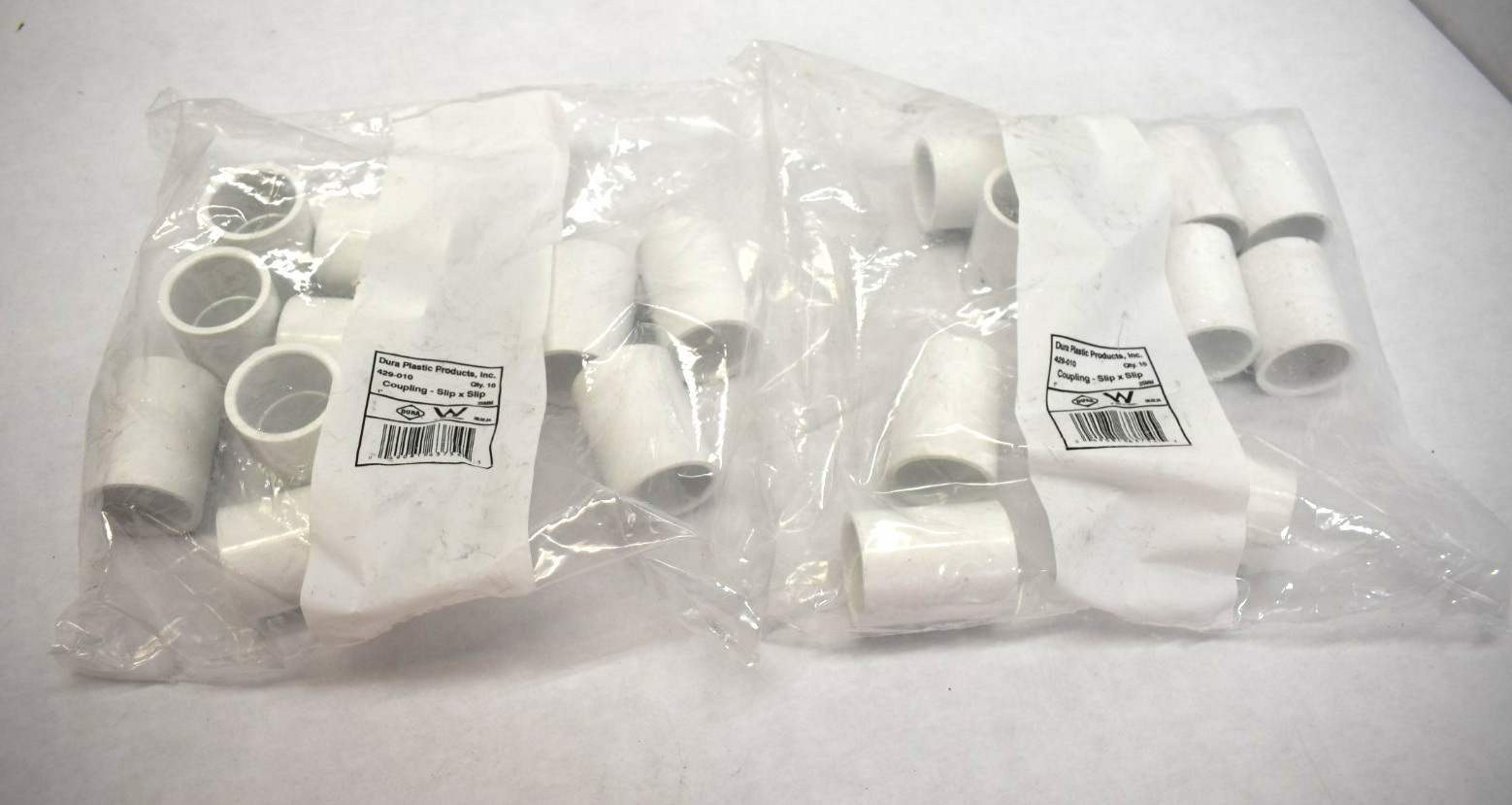 Dura Plastic Products Inc 1″ x 1″ PVC Slip x Slip Couplings 429-010 Lot of 20