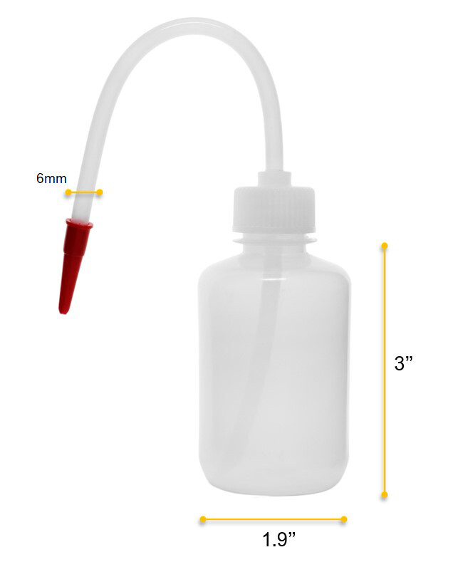 Wash Bottle, 250ml – Polyethylene – Flexible Delivery Tube – Eisco Labs