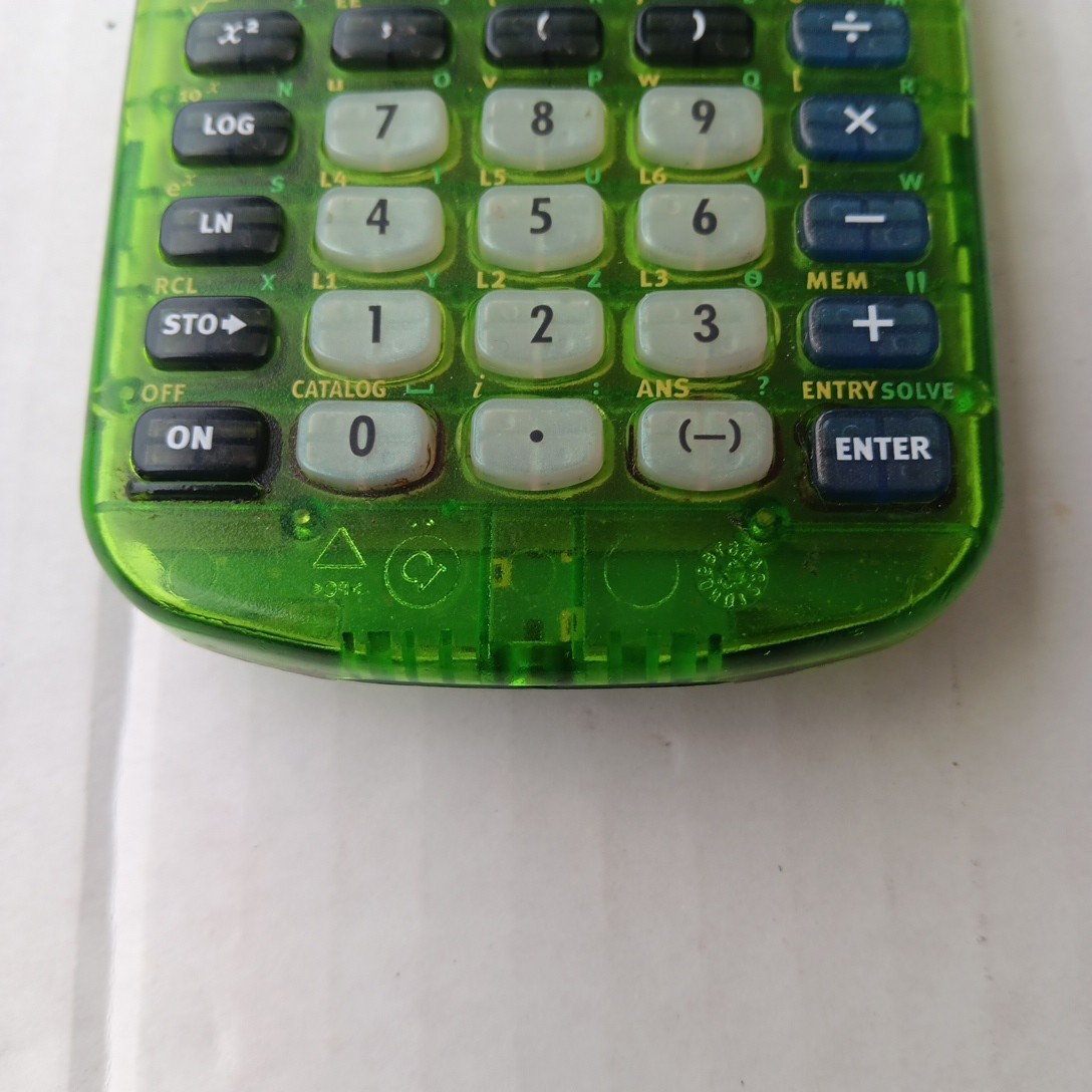 TI 83 Plus Lime Green Transparent Edition Calculator Tested And Working HTF RARE