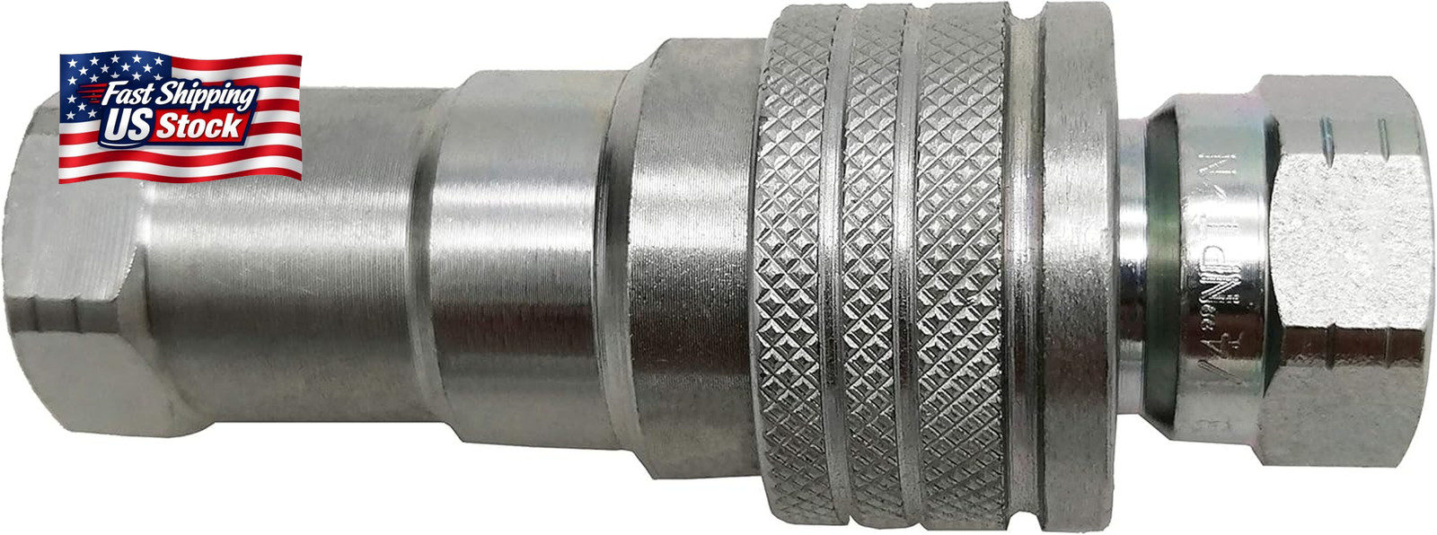 ISO 7241-B 1/4 Inch NPT Quick Disconnect Hydraulic Coupler/Coupling (2 Set)