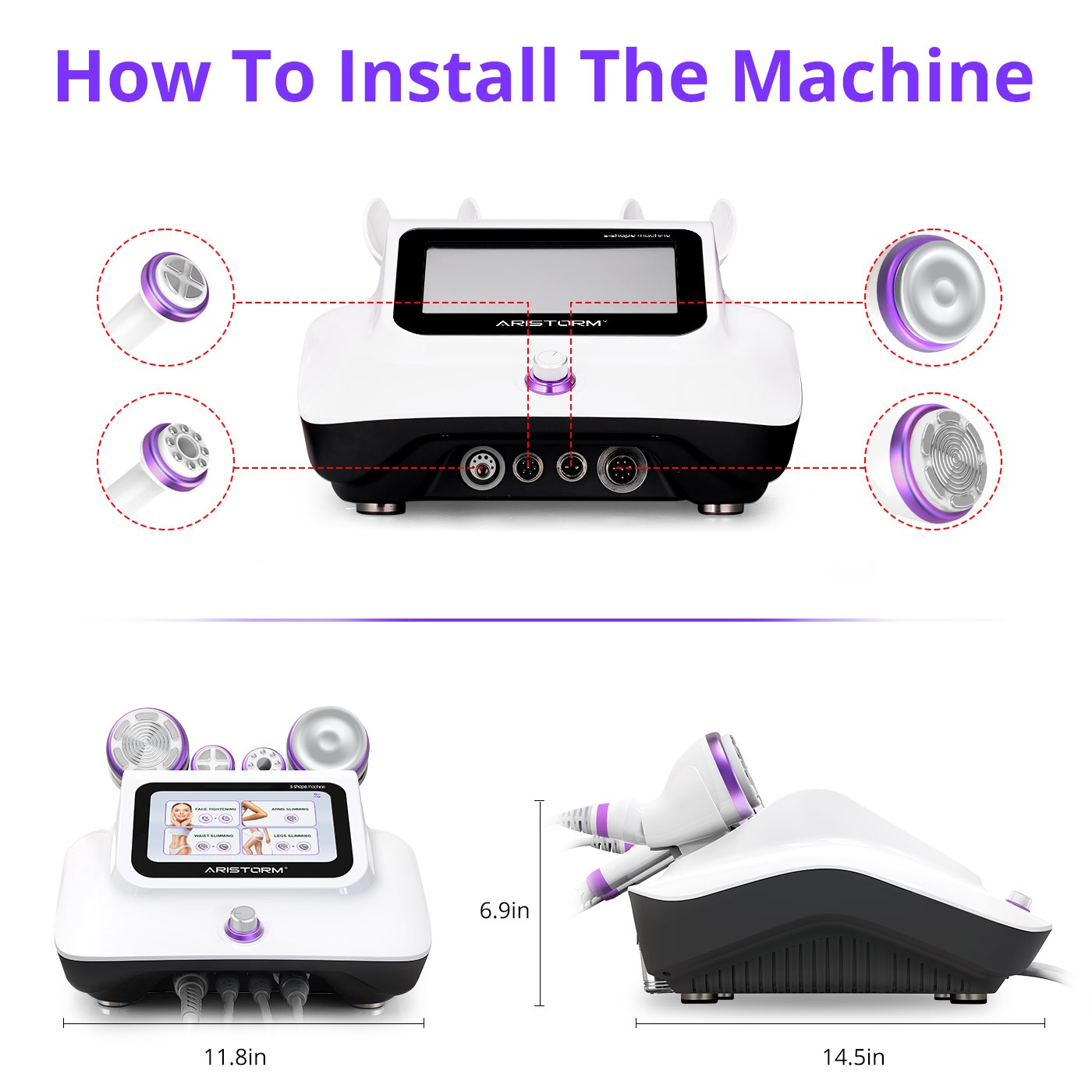 Premium 4 in1 Beauty Machine for Facial Skin Elasticity & Silhouette Enhancement
