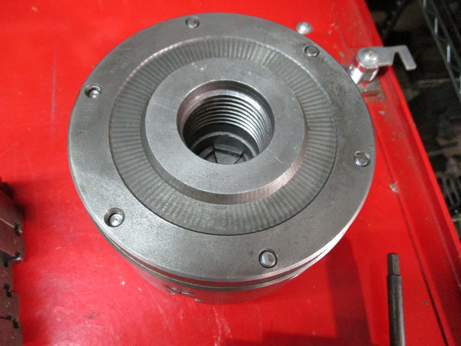 Buck 5″ 6 Jaw Adjust-Tru Lathe Chuck 1-1/2 X 8 tpi Thread