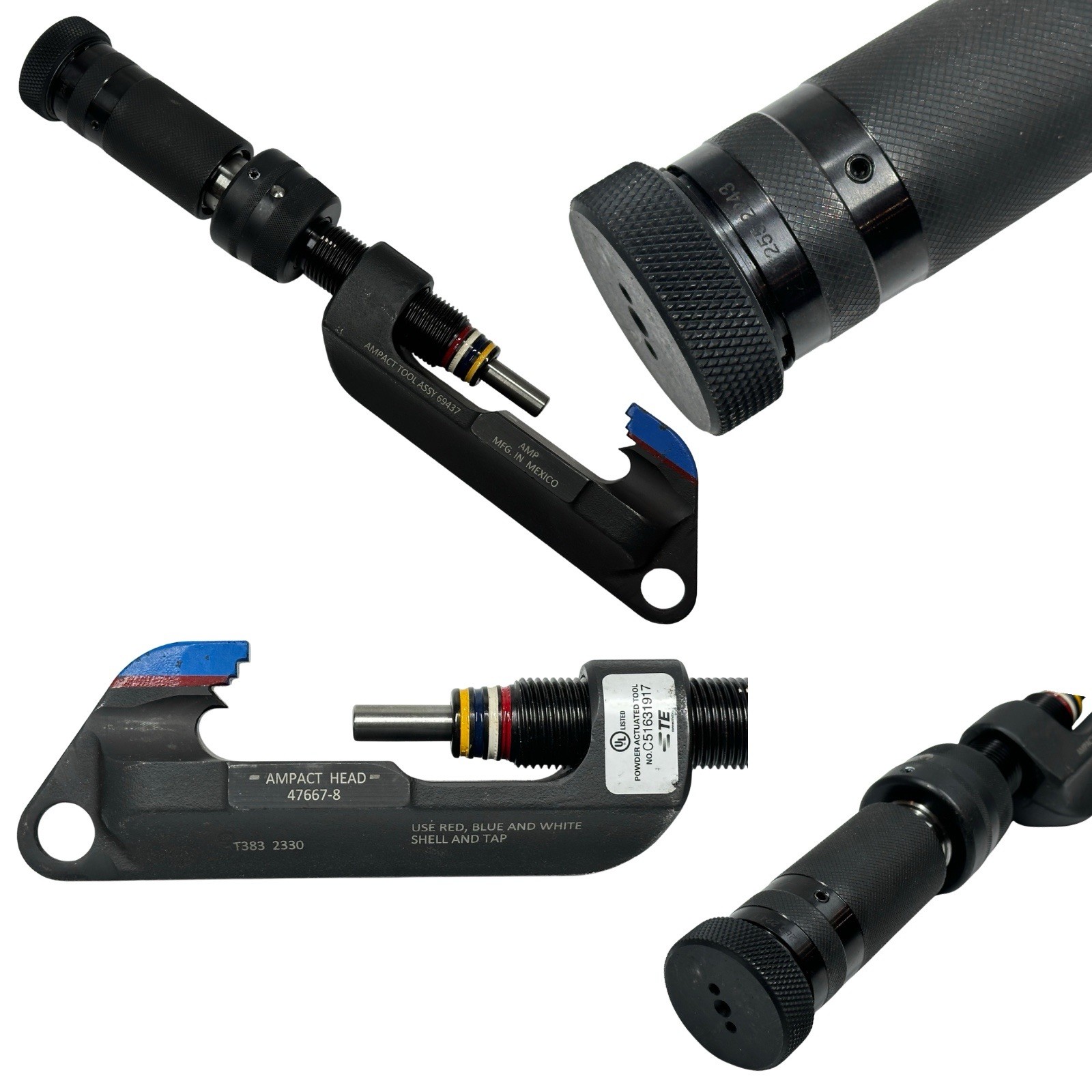 TE Connectivity AMPACT Power Connector Tools 69611 69437 w/ Heads, Accessories