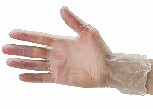 Disposable Plastic Vinyl Clear Gloves Allergy Latex &Powder Free,S/M/L 100 Count
