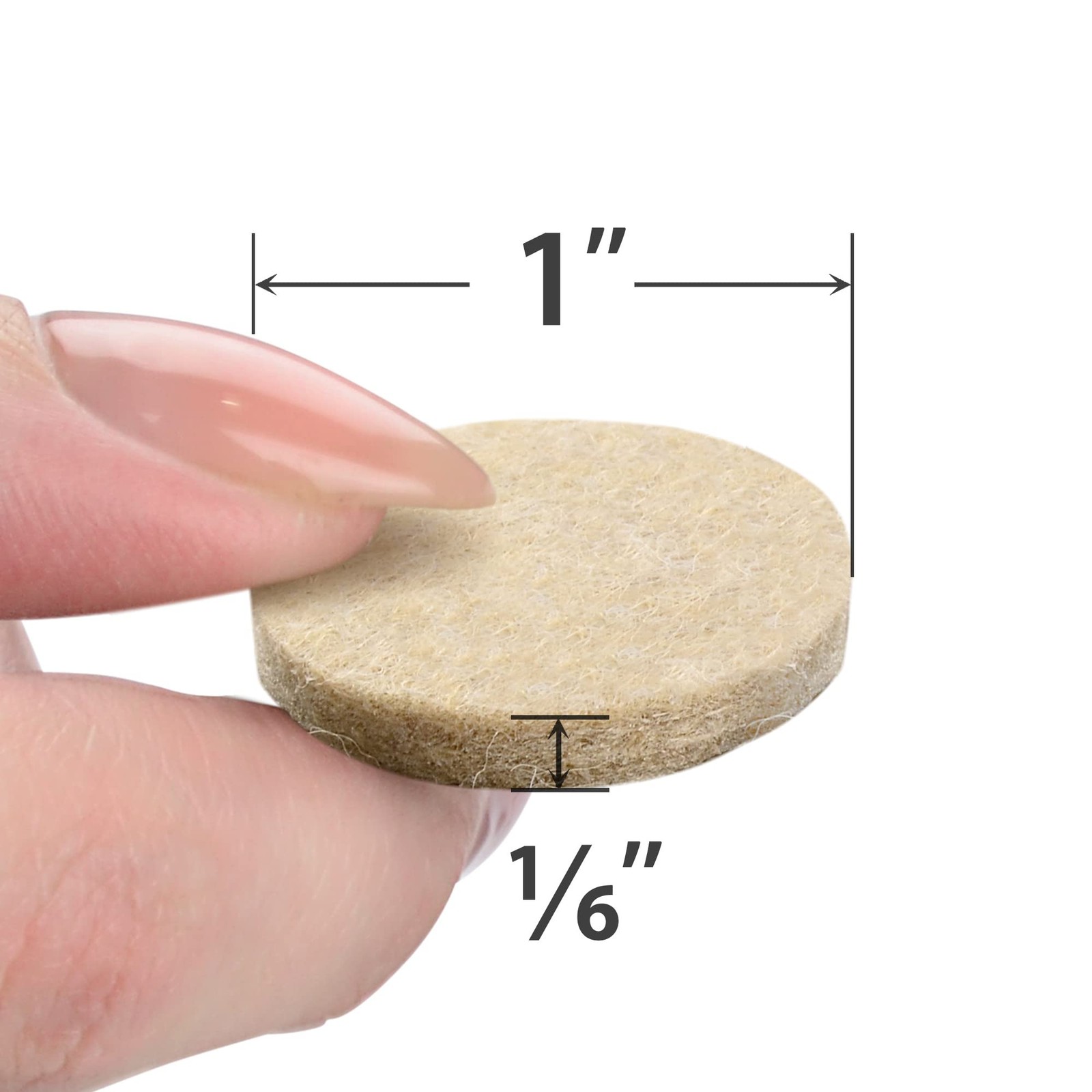Best Felt Furniture Pads X-PROTECTOR – 48 48 PCS 1″ Beige, Round, Beige