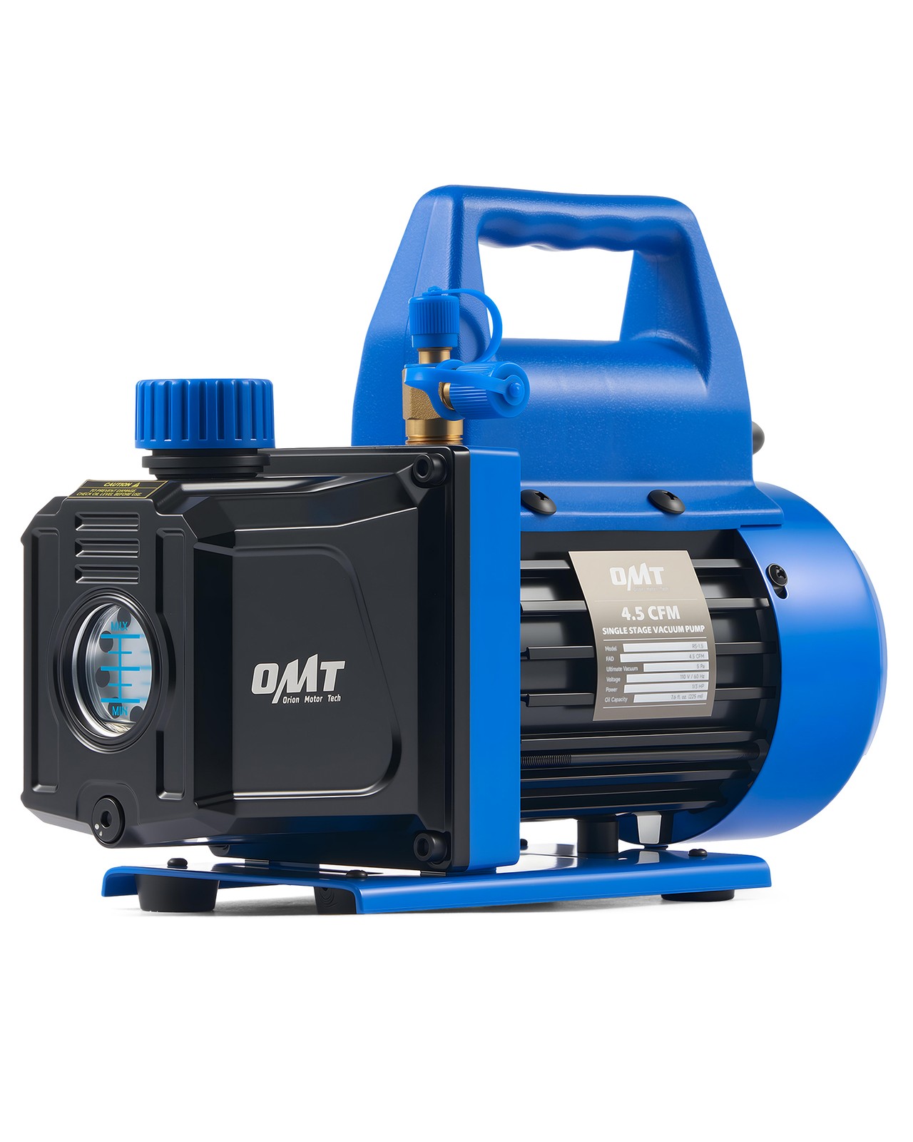 Rotary Vane Deep Vacuum Pump HVAC AC Air Tool R410a R134 W/Free Oil 4CFM 1/3HP