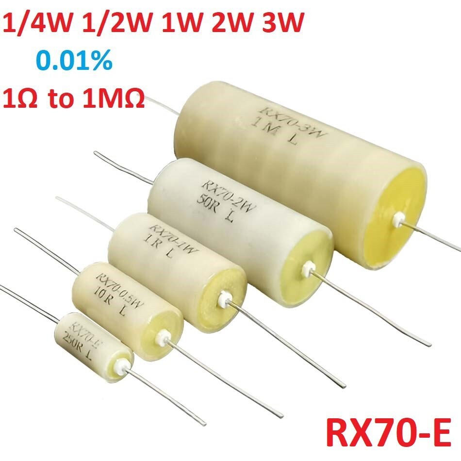 RX70-E High precision Instrumentation Sampling Resistor 0.01% 1/4W 1/2W 1W 2W 3W