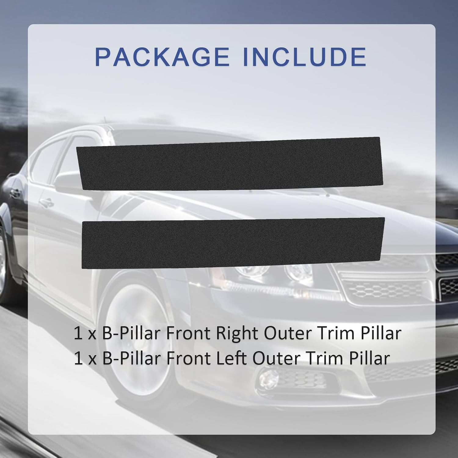 B Pillar Side Molding Windshield Outer Trim for 2008-2020 Dodge Caravan