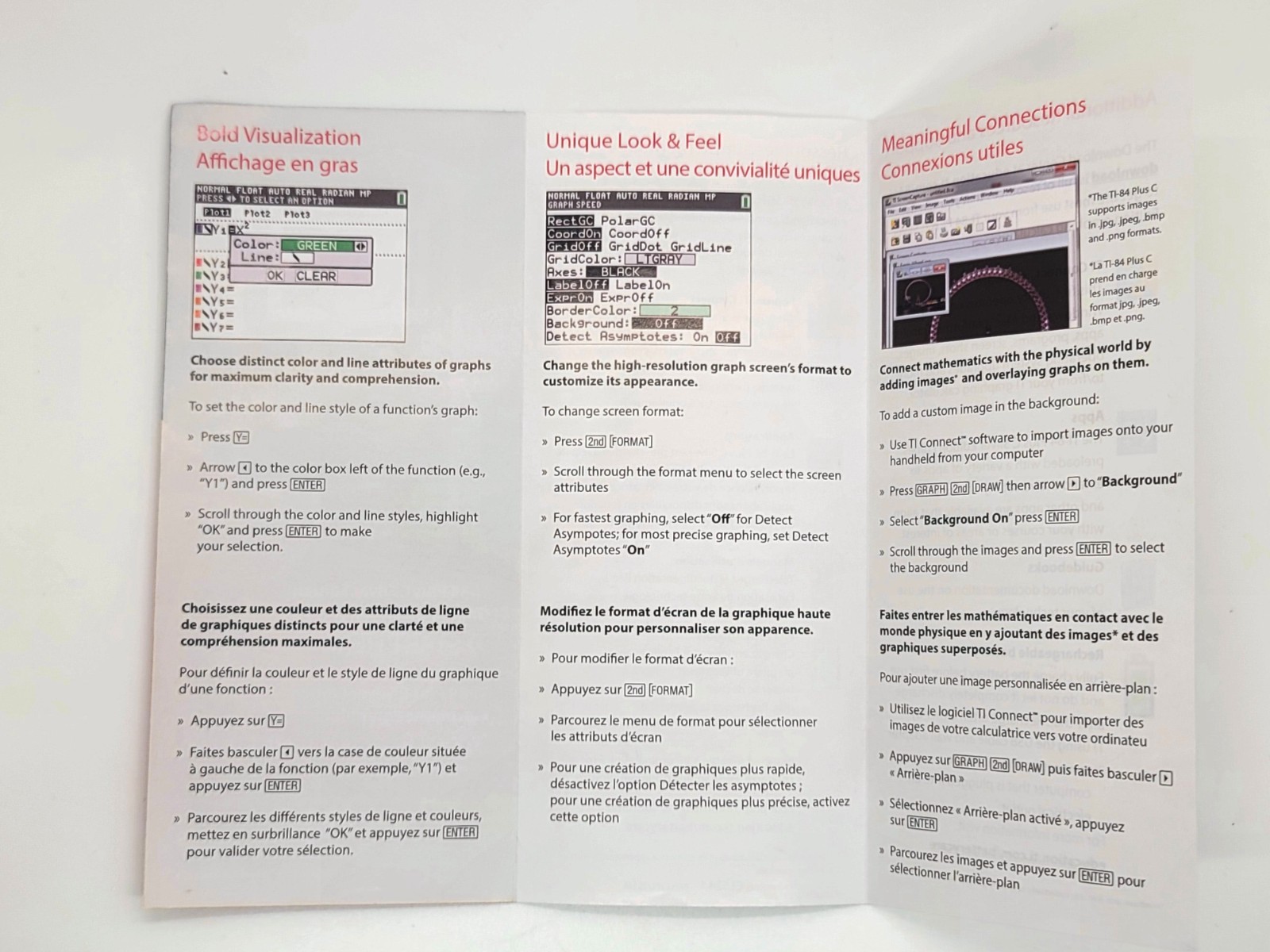 Texas Instruments TI-84 Plus C Silver Edition – Set of 2 Quick Start User Guides