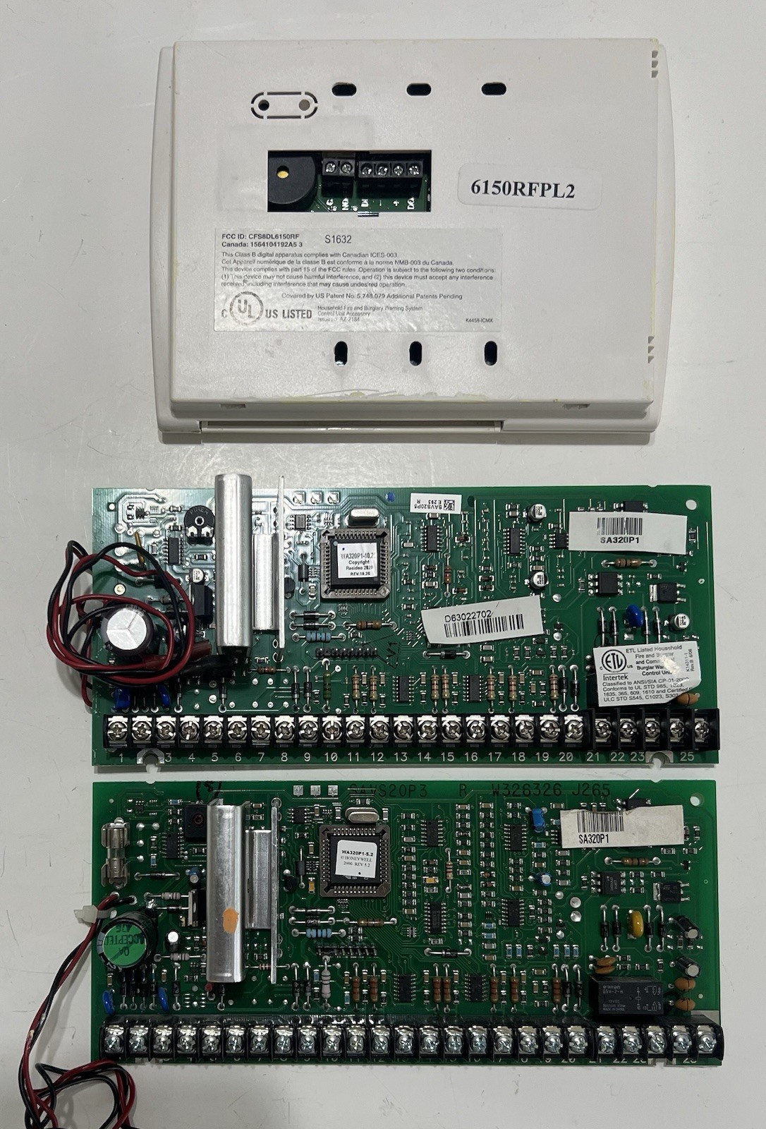 HONEYWELL PRO1 VISTA SECURITY V20P5 v10.26 + V20P3 v5.2 +6150RFPL2 KP Lot of 3