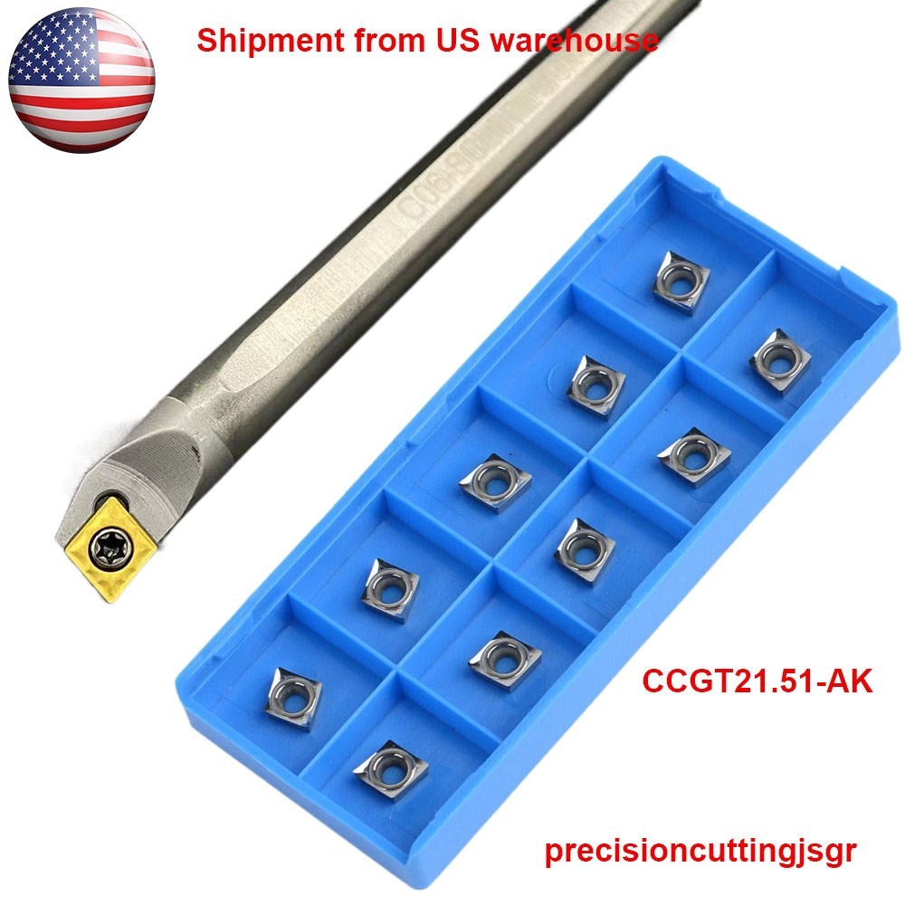 TOOL 3/8 Solid Carbide Boring Bar 3/8″ x 4.00″ C06-SCLCR2 + 10PCS CCGT060204-AK