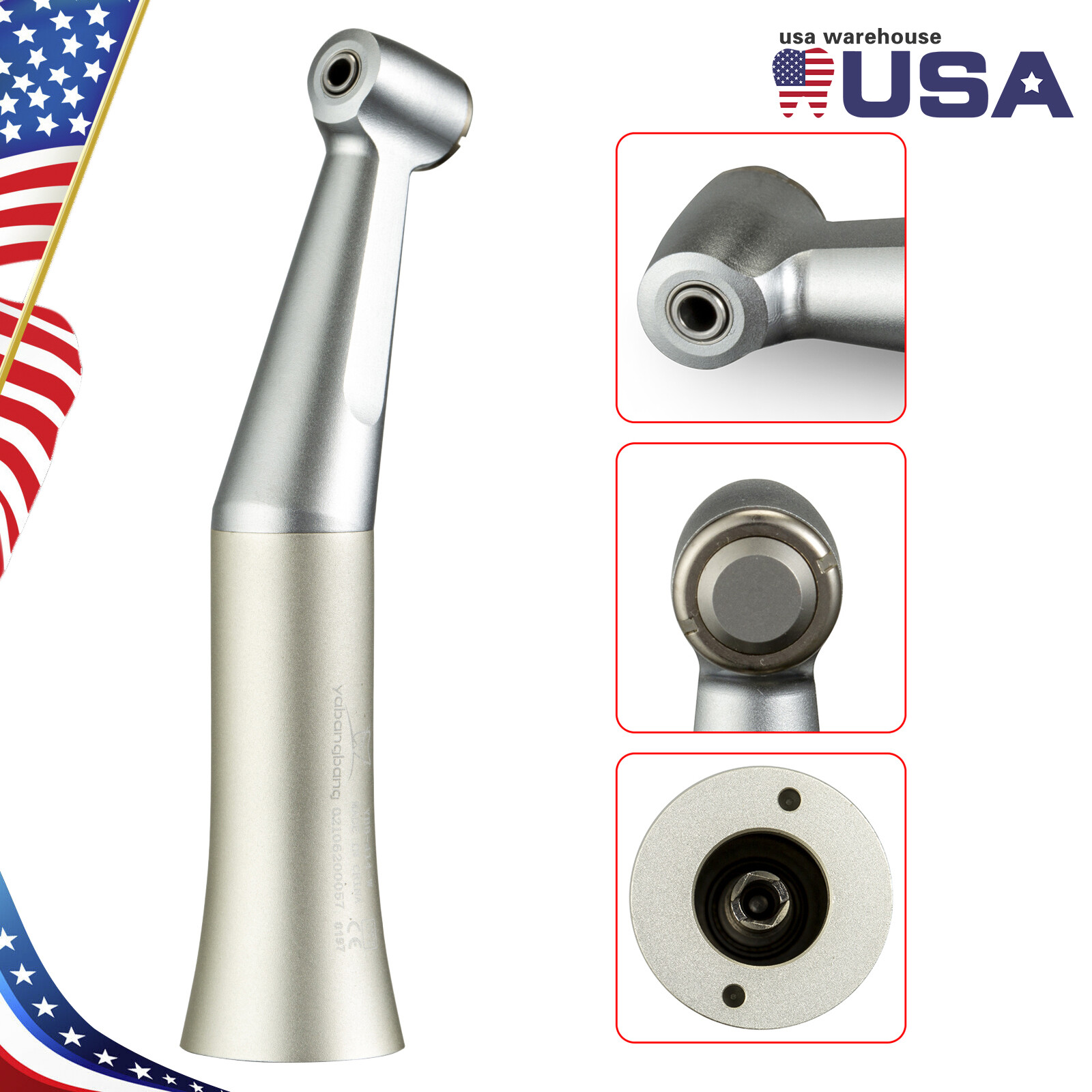 Dental Endo Implant Handpiece 1:1/20:1 Fiber Optic LED/No LED Contra Angle F/NSK